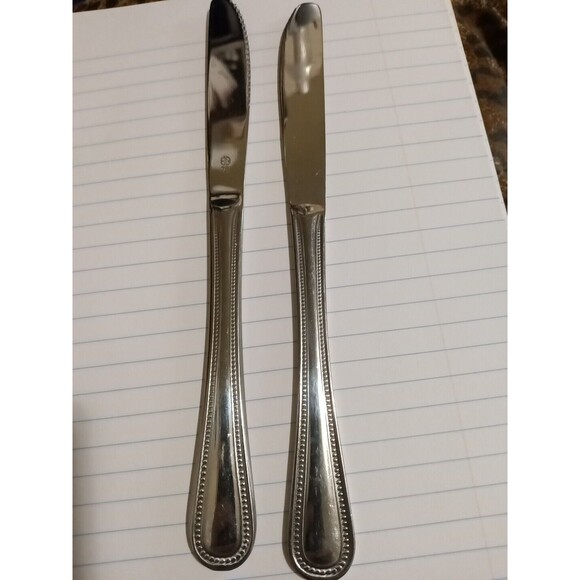 Set Of 2 Vintage Stainless Brandware  Butter Knife Great Shape  Says 76 On Them - Picture 1 of 2